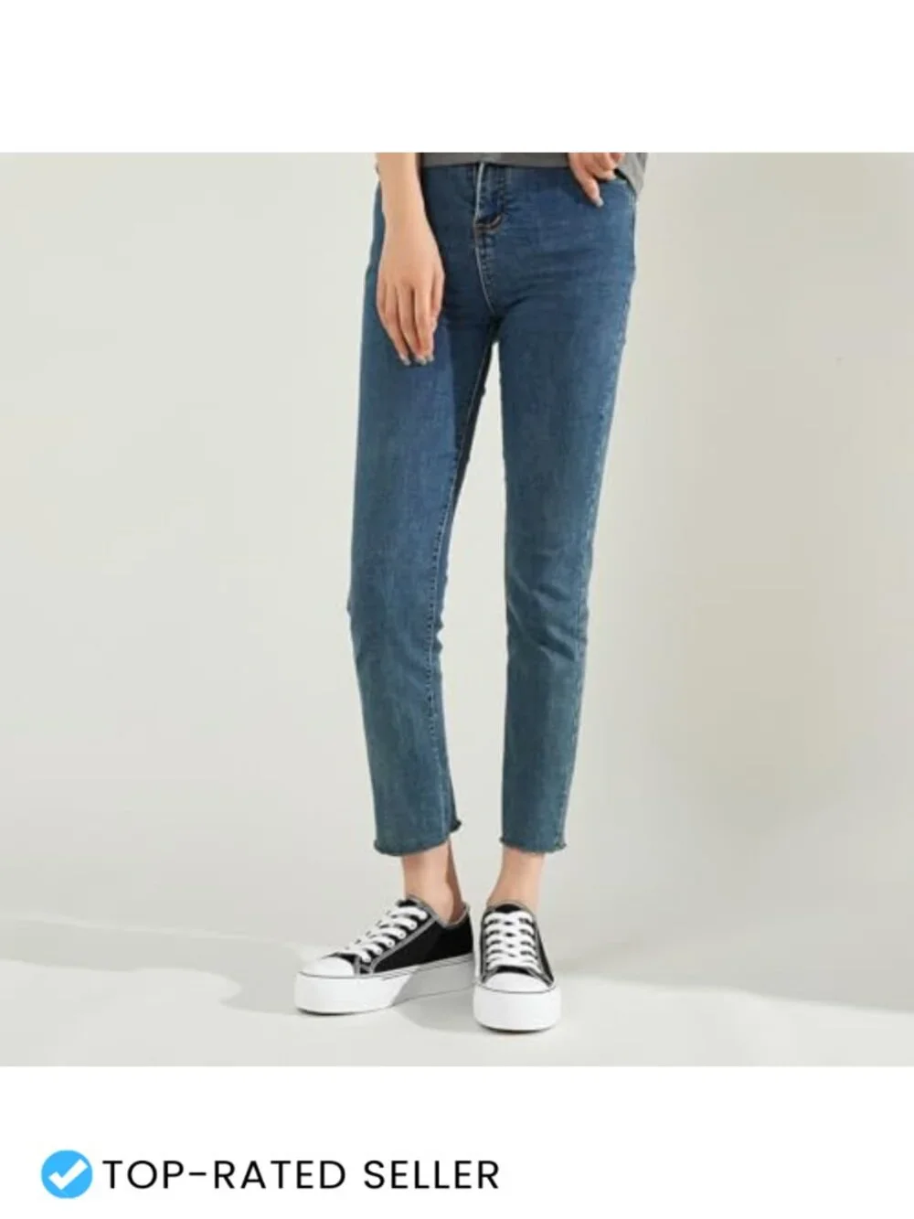 Platform Sneakers for Women - Breathable Canvas Lace-Up Walking Shoes